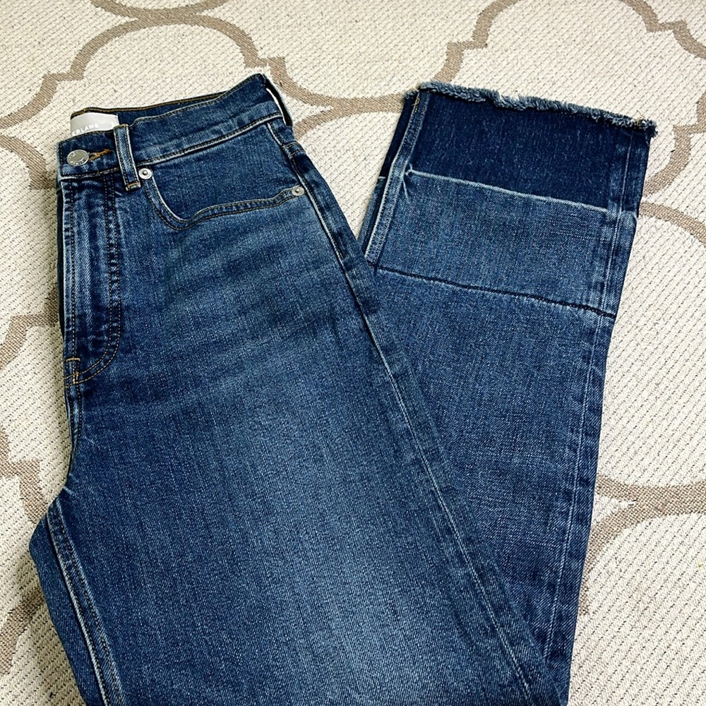 Everlane The Way High Jean Abyss Released Hem Straight leg Denim Jeans, size 25 - Picture 3 of 17